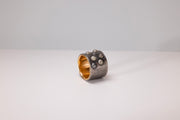 Todd Reed ring in 18 karat rose gold, silver and Cabochon Diamonds (3.16ct)